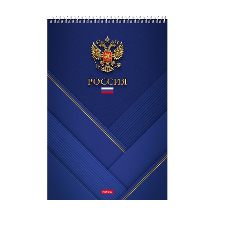 блокнот А4 80 л. Hatber Россия на гребне, твердая подложка 80Б4В1сп_23516 блокнот А4 80 л. Hatber Россия на гребне, твердая подложка 80Б4В1сп_23516