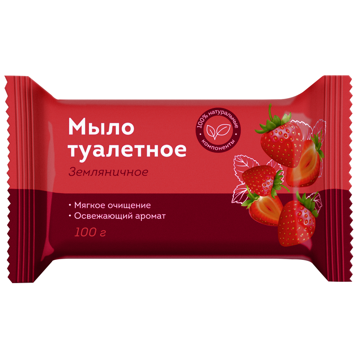 мыло туалетное OfficeClean флоу-пак 100г Земляничное 340312 мыло туалетное OfficeClean флоу-пак 100г Земляничное 340312