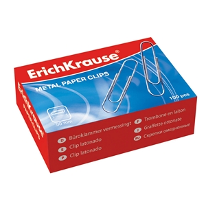 скрепки серебряные 50 мм EK 100 шт 7857 скрепки серебряные 50 мм EK 100 шт 7857