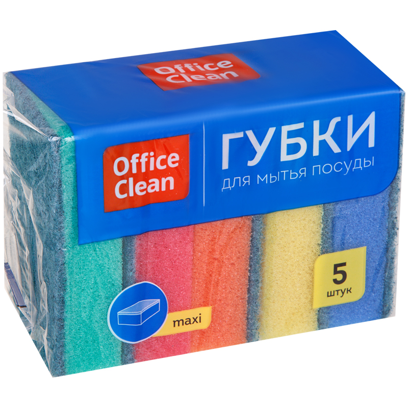губки для посуды OfficeClean Maxi, 5 шт 248977 губки для посуды OfficeClean Maxi, 5 шт 248977