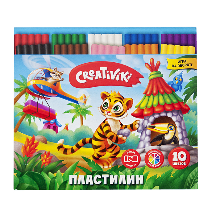 пластилин 10 цв. Creativiki 150 гр ПЛ10КР пластилин 10 цв. Creativiki 150 гр ПЛ10КР