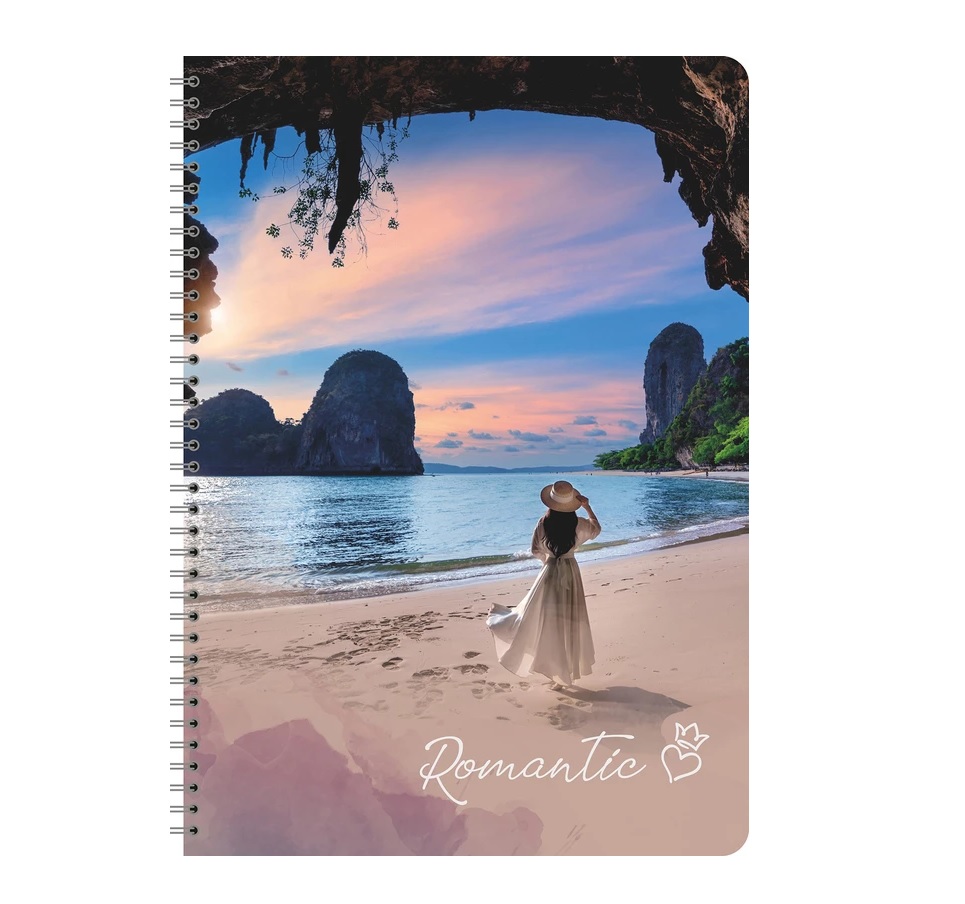 тетрадь 80 л. А4 клетка на спирали Romantic ламинация soft touch CB0106-01 тетрадь 80 л. А4 клетка на спирали Romantic ламинация soft touch CB0106-01