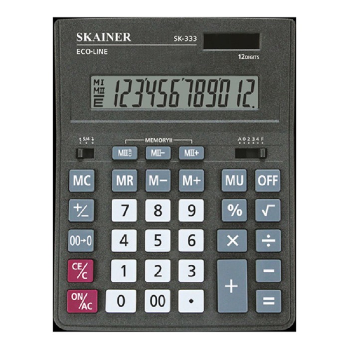 калькулятор настольный SKAINER SK-333 12 разрядный калькулятор настольный SKAINER SK-333 12 разрядный