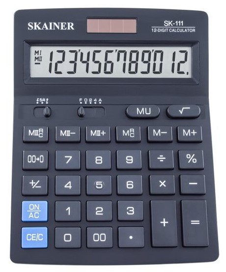 калькулятор настольный SKAINER SK-111 12 разрядный калькулятор настольный SKAINER SK-111 12 разрядный