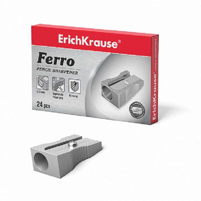 точилка Erich Krause Ferro металлическая 7073 7074 точилка Erich Krause Ferro металлическая 7073 7074