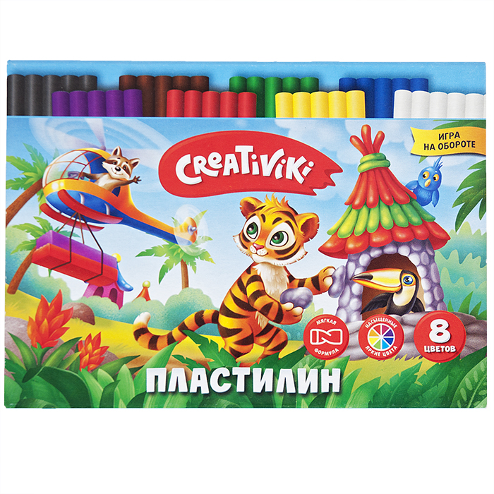 пластилин 8 цв. Creativiki 120 гр ПЛ08КР пластилин 8 цв. Creativiki 120 гр ПЛ08КР